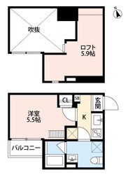 ラミアカーサ衣摺の物件間取画像